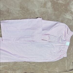 SHEIN Pink and White Striped Sleepwear